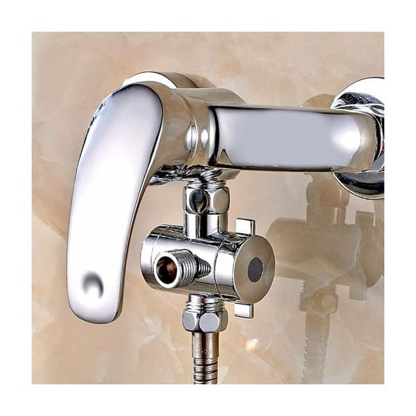 Multifunksjonell 3-veis dusjhodeavleder dusjarmholder dusjhodeadapter G1/2 tommer 3-veis adapterventil toalett dusj servant reservedeler