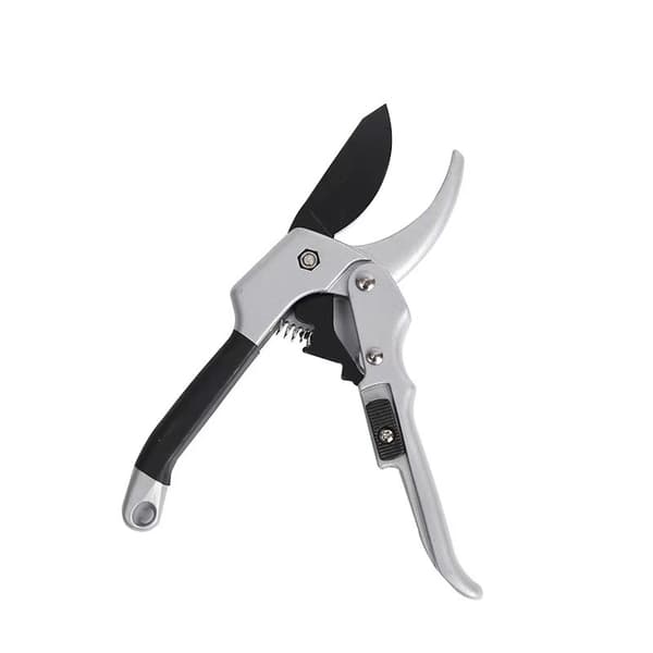 Pruners, non-slip scissors with safety lock, aluminum handle