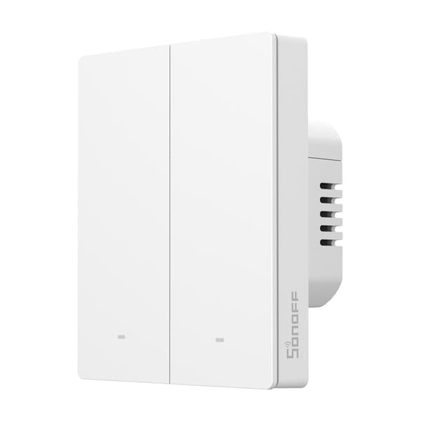 Sonoff ZBM5-2C-80W Zigbee wall switch 2-channel for installations with or without neutral wire, app and voice control, scheduling