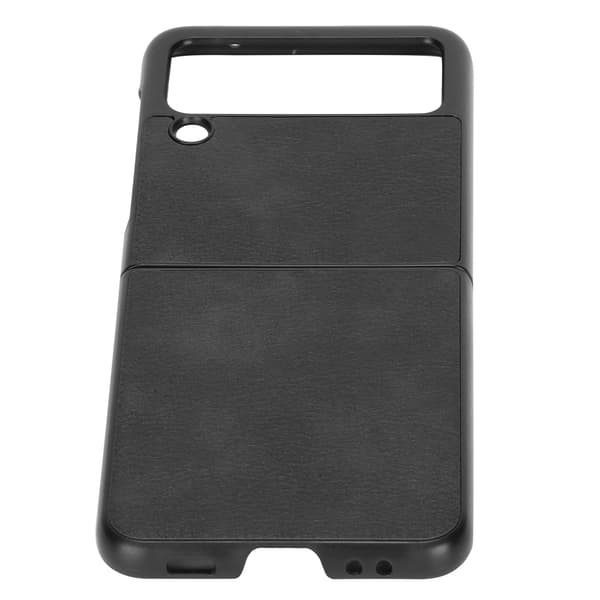 Lychee Pattern Leather Phone Case Full Protection Shockproof for Samsung Galaxy Z Flip 3 Black
