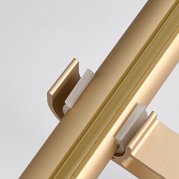 Grå 4 stk. enkelt hul aluminiumslegering gardinstangbeslag til gardinstang loftmontering
