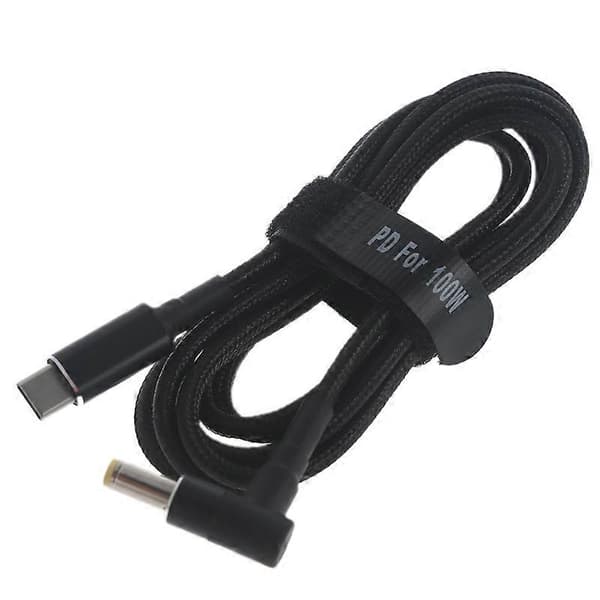 100W PD USB Typ C Uros Sisääntulo DC 5.5 x 1.7 mm Uros Virtalatauskaapeli