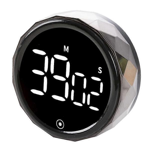 Kitchen Timer Digital Timer with Stopwatch Function and Countdown Aluminum [DB]