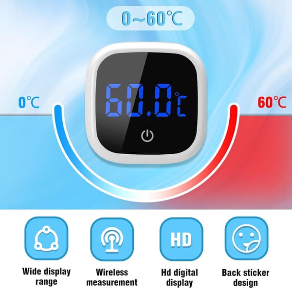 Aquarium Thermometer, Mini Digital Fish Tank Thermometer, High-Precision Temperature Sensor, Suitable for Freshwater and Water Aquariums