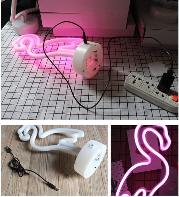 Neon Veggdekor Nattlys USB/Batteridrevet Neon