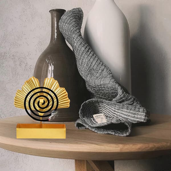 Mosquito Coil Holder for Household Use Decorative Ginkgo Leaf Modeling Mosquito Coil Rack Desk Decor
