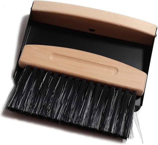 Dustpan and Brush Set, Table Brush, Mini Dustpan Set, Mini Dustpan Set, Hand Brush with Dustpan, Table Brush, Crumb Brush (Black)