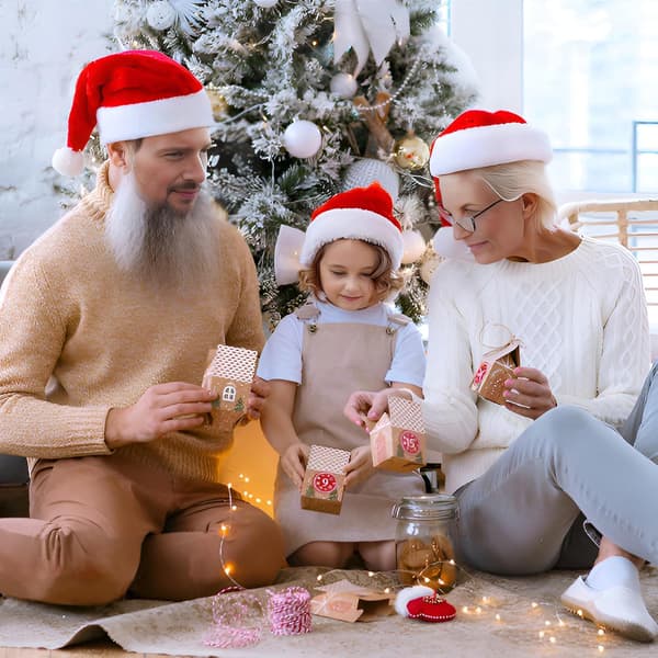 50 st Stora Julgranspresentaskar, Julklappsaskar Bordsgåvor Askar, Festliga Presentinslagningsaskar