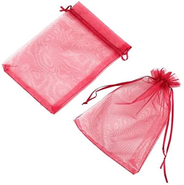 Organza gavepose 100 stk - 13 cm x 18 cm