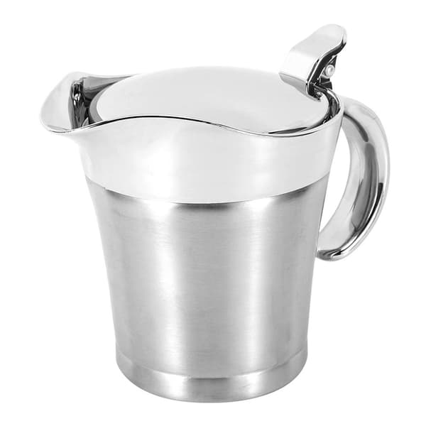 750ML Sausnebb 304 Rustfritt Stål Sausnebb Dobbeltvegget Biffsausnebb med Lokk