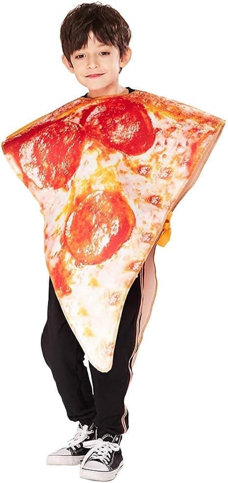 Barn Pizza Bit Halloween Kostym, Rolig Mat Kostym för Barn, Cosplay