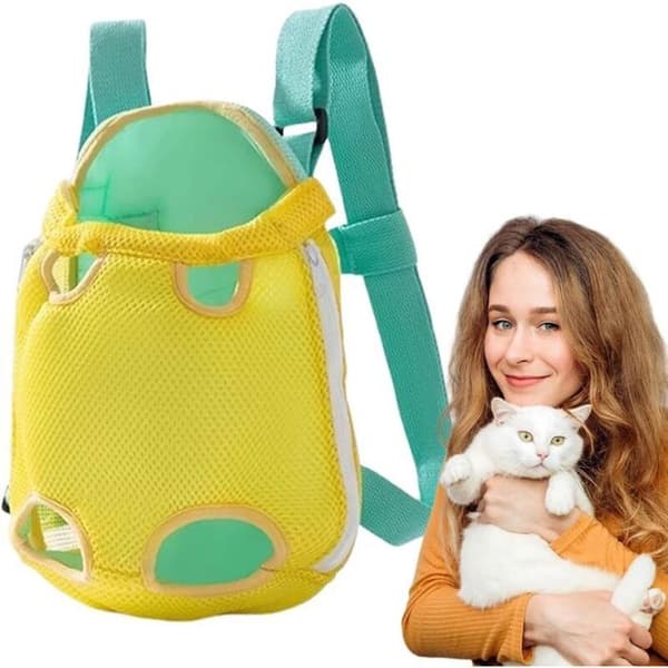 Pet Backpack, Portable Cat Backpack, Mesh Dog Backpack, for Outdoor Use