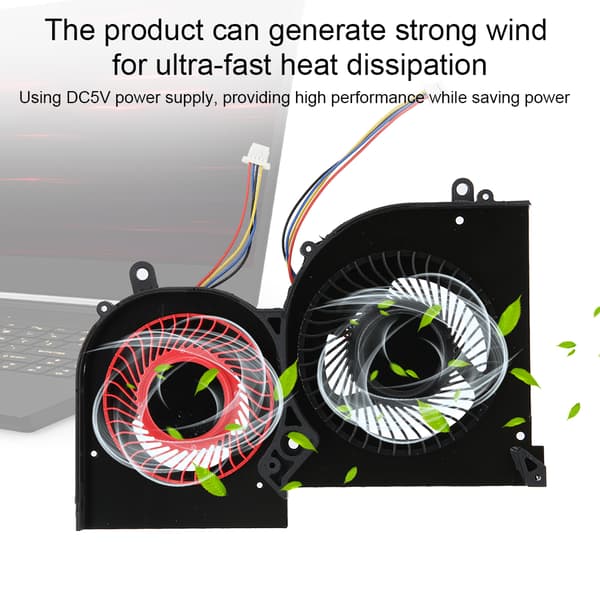 GPU Dobbeltsidet Køleventilator Computertilbehør Passer til GS65 GS65VR MS-16Q2 DC5V
