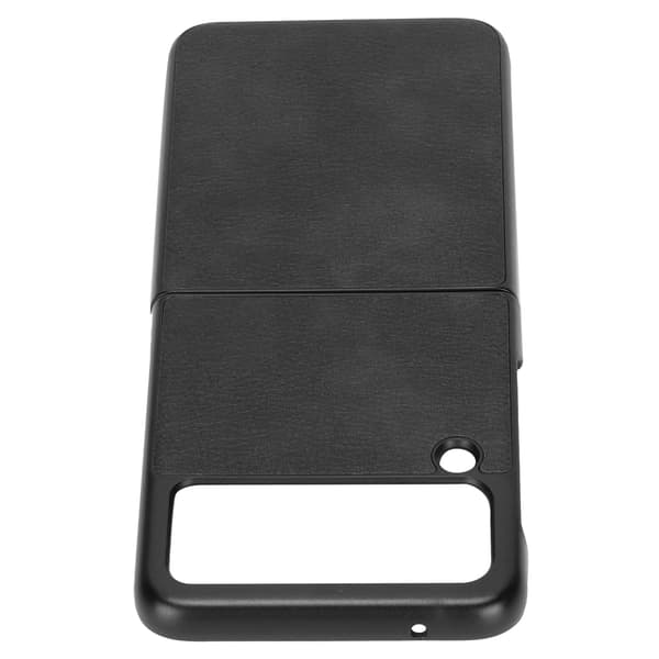 Lychee Pattern Leather Phone Case Full Protection Shockproof for Samsung Galaxy Z Flip 3 Black