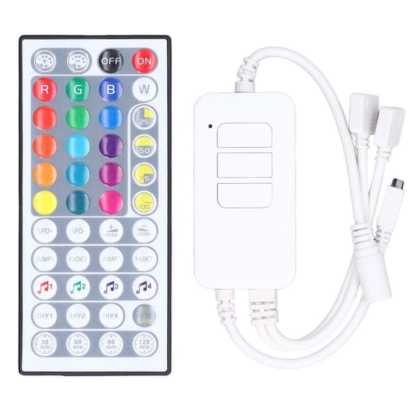 LED-stripe-kontroller, 44 taster, 3 taster, RGB-dobbelmodus KLB