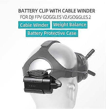 DJI Goggles 2/FPV Goggles V2 Batteriholder Batteritilbehør, Batteriboks Krog Ryglip til DJI Avata Drone Goggles 2/FPV Goggles V2 [DB]