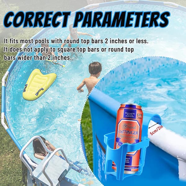 4 stk. poolkopholdere, poolkopholder, pooldrikkeholder, pooltilbehør