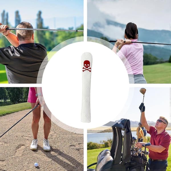Alignment Headcover – Golf Alignment Headcover, Udsøgt Læder Golf Alignment Rod Cover Inkluderer 2 Stænger, Holdbart og Elegant Tilbehør, Gave