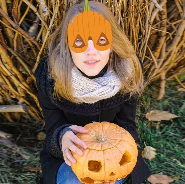 Halloweenfestdekorasjon Papirmaskerade Skrekkdekorasjon
