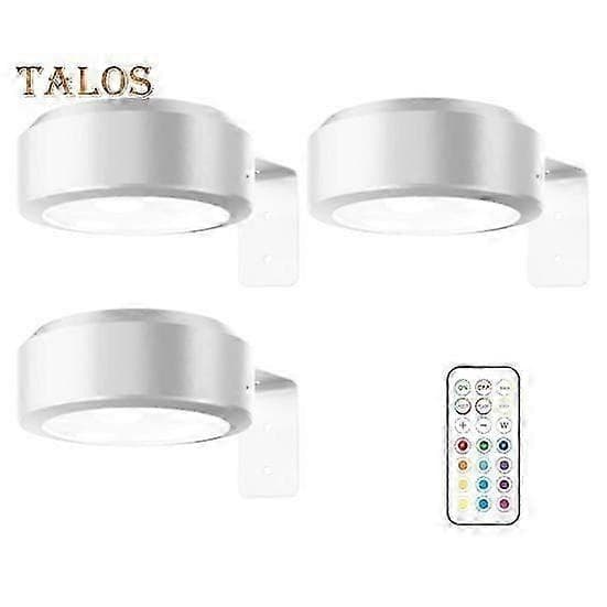 White Picture Light with Remote Control, 100 Lumen High Brightness, Dimmable, 3 Modes, No Drilling 3pcs white 3pcs white