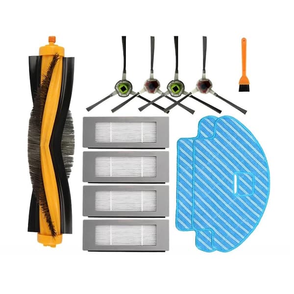 Reservedeler og tilbehør til Deebot Ozmo 610 robotstøvsuger - Hovedrulle, sidebørste, HEPA-filter, mopp C
