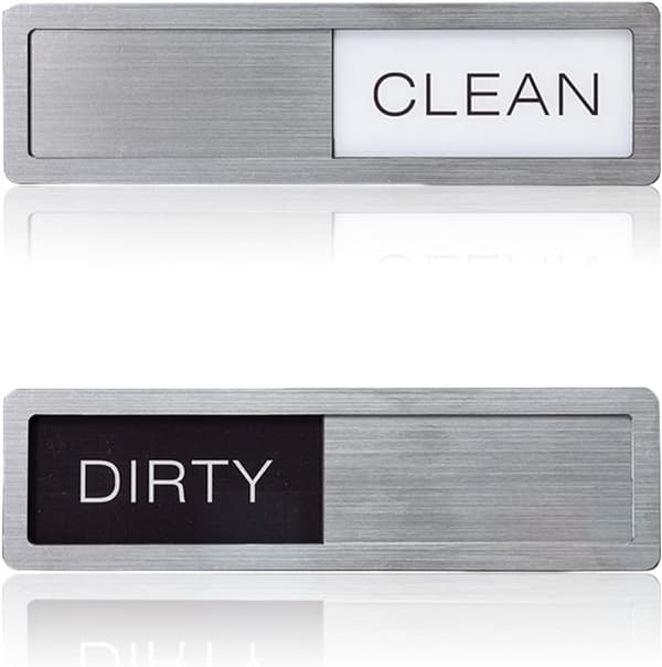 Magnetic Dishwasher Clean/Dirty Sign, Acrylic Kitchen Status Indicator with Magnet-FX-