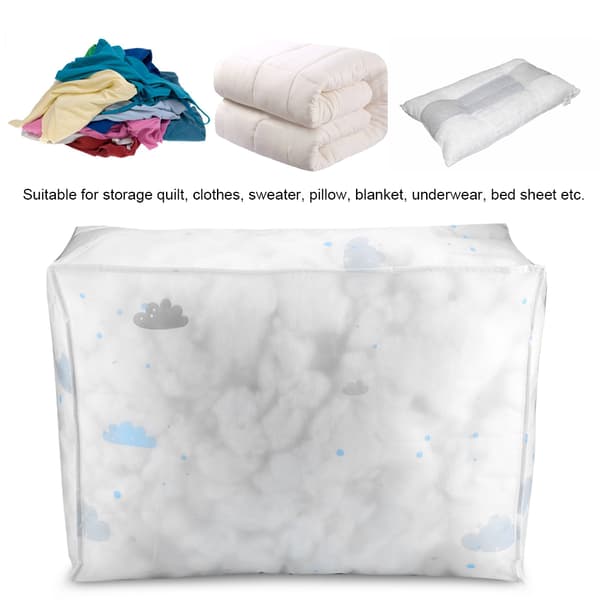 1 pc foldable clothes storage bag felt quilt sweater organizer box pouch suitcase (#2)