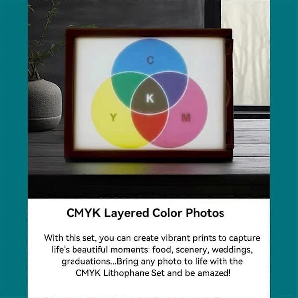 10 kpl Bambu CMYK LED-taustavalolevy CMYK Litophane LED-taustavalolevy 5V1A USB-C-virtalähde 10x11 110bit