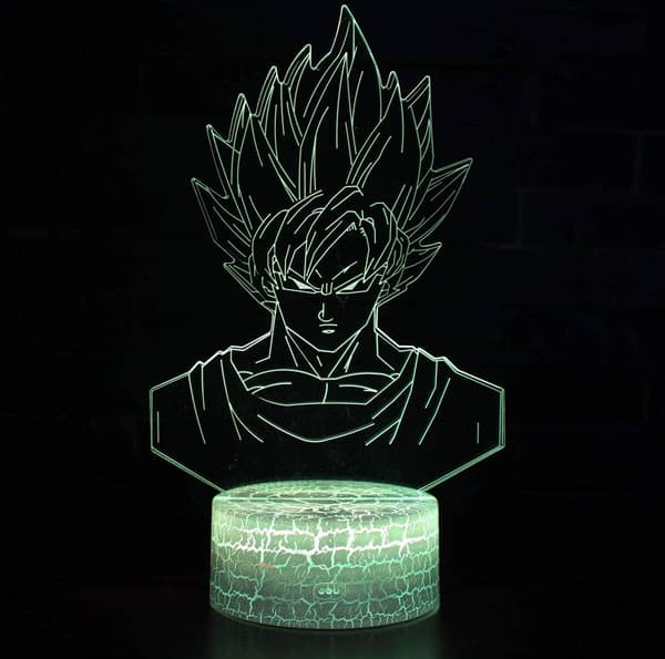 3D Optisk Illusjonslampe LED Nattlampe, 7 Farger Touch Nattbord