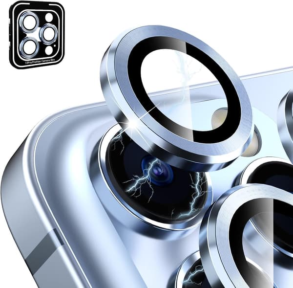 Rear Camera Protector Alpine Blue Compatible with iPhone 13 Pro and iPhone 13 Pro Max, [Aluminum Alloy], Full Coverage and 9H Hardness Camera Lens Protector