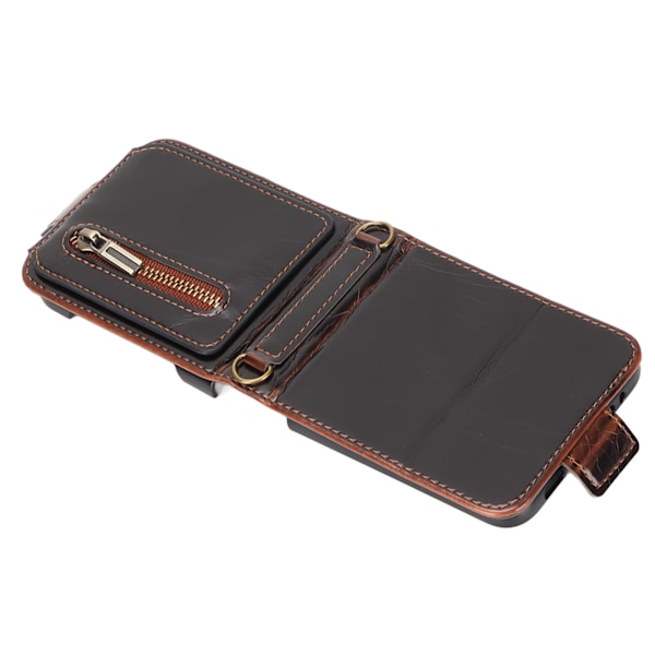 Multifunktionel Wallet Case med Kortlommer til Z Flip 3 Foldbar Telefon Læder Case Mobiltelefontilbehør Brun