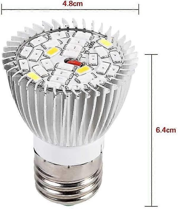 Plantelys, led10w E27 Høyeffekts Fullspektrum LED-panel Drivhus Hydroponisk Plantelys-Yvan
