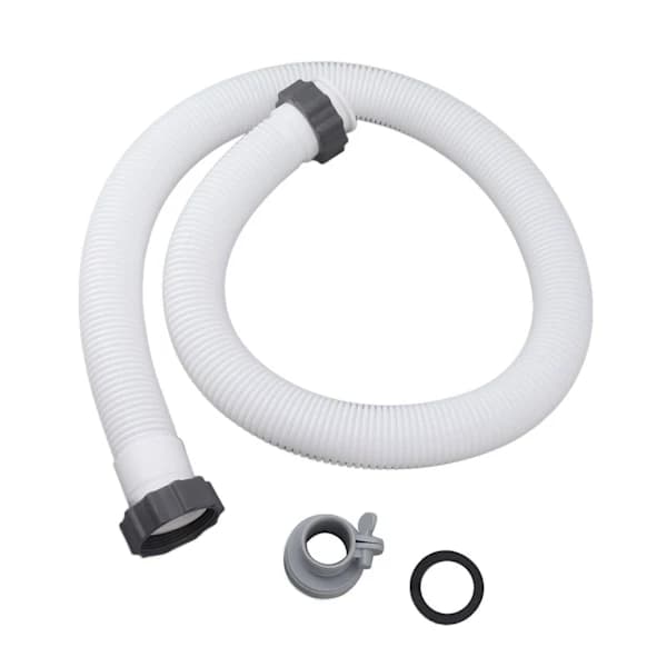 Erstatningsslange til poolpumpe - 1,5 tommer i diameter, 150 cm lang - Inkluderer 1 slangeadapter