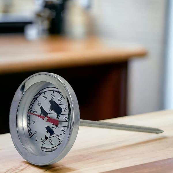 Analog Grilltermometer, Rustfrit Stål Ovn eller Grilltermometer (Pegerlængde 10,5 cm)