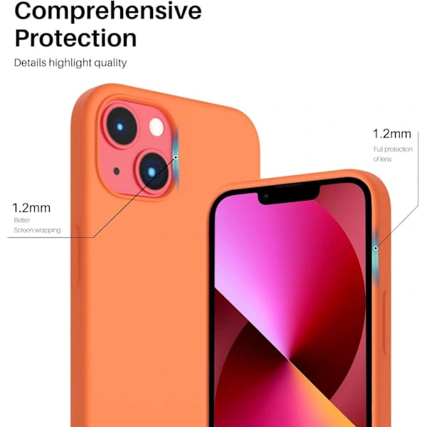 iPhone 13 Pro Max Deksel, Flytende Silikondeksel for iPhone 13 Pro Max, Ultratynt Deksel, Full Dekning Støtsikkert Mykt Deksel Grå 13 Pro Max