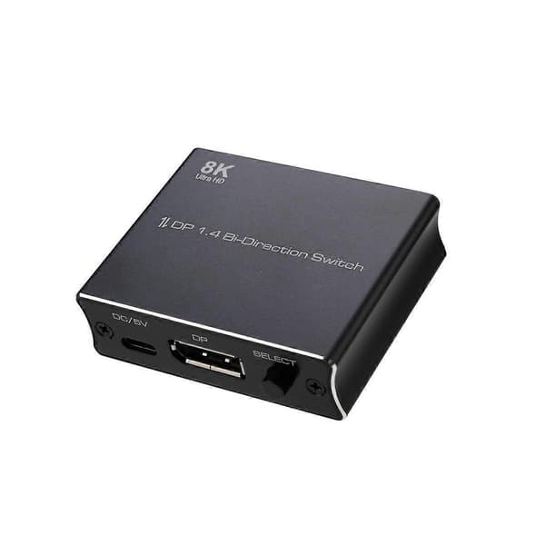 8K DP Switch DisplayPort 1.4 Bi-Direction Switch Converter 2X1/1X2 Stöd 4K@120Hz 8K@30Hz för Mul