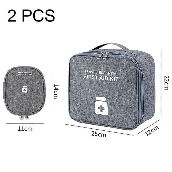 Travel Home Hiking Camping First Aid Bag Empty, Designed For Versatility With Multi-Layer Independent Space, Water-Resistant Moisture-Proof 600D