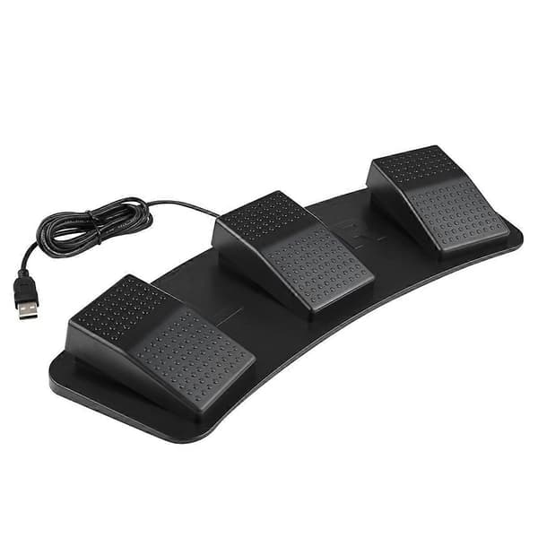 [PLEE] FS23-PM USB Triple Foot Pedal Multifunctional Customizable Foot Pedal Mechanical Switch for Image Acquisition