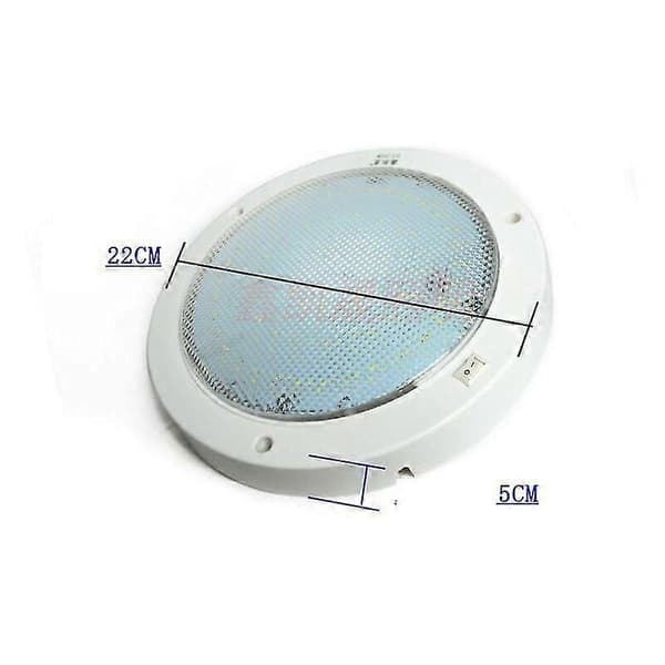 Taklampe, 12V LED-armatur, Rund Overflatemontert med BF-bryter