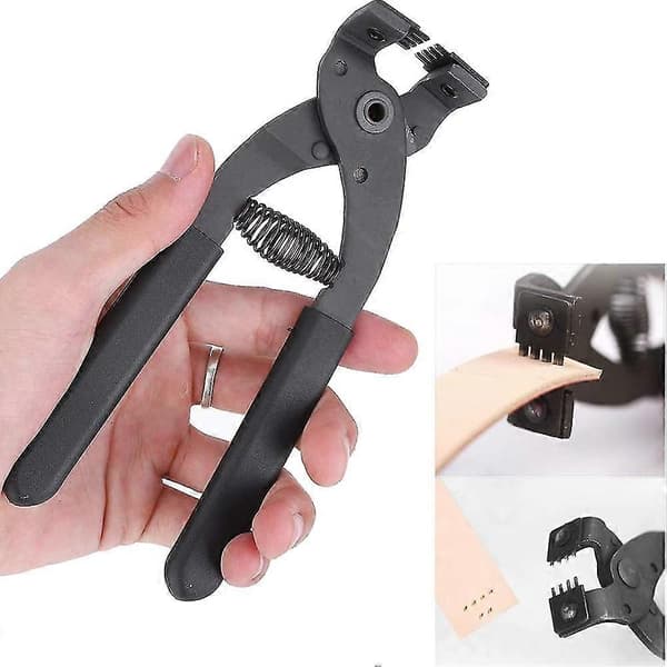 Leather Silent Pliers Carbon Steel Leather Craft Hole Punch Sewing Tool Sewing Chisel For Belt Wallet