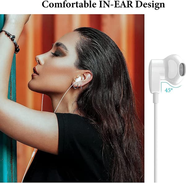 Kablede In-Ear Hovedtelefoner til iPhone, Stereo Kablet Støjreducerende