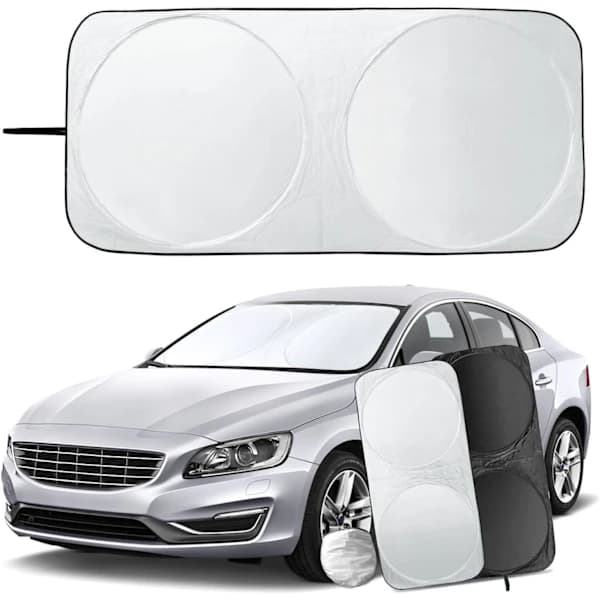 Car Windshield Sun Shade, Foldable UV Resistant Sun Visor, Small (150 x 70 cm)