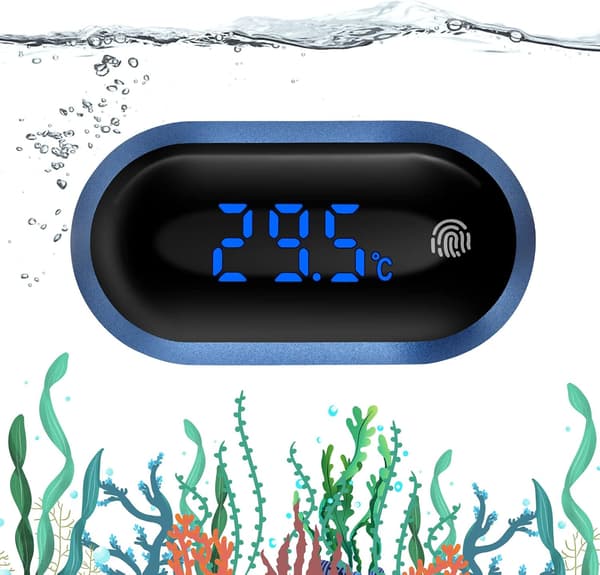Akvarietermometer, LED-berøringsskjerm Digital Vanntemperaturmåler
