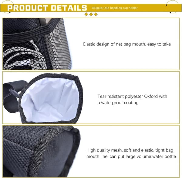 Universal Cup Holder with Velcro, Adjustable for Bicycles, Motorcycles, Wheelchairs