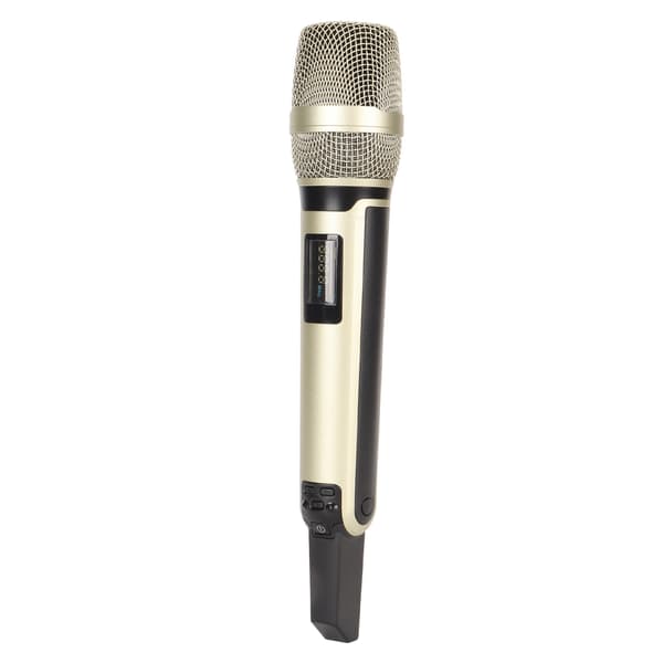 Wireless Microphone System Intelligent Noise Reduction Dynamic UHF Handheld Microphone with LCD Screen for Karaoke Live Broadcast