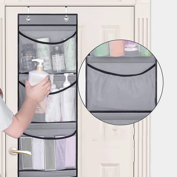 5-Pocket Over-the-Door Organizer with Hooks, Hanging Storage for Closet
