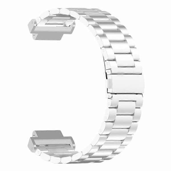 Kompatibel med Garmin Forerunner 220 / 230 / 235 / 735XT / 620 / 630 Urrem 3-perler Solid Metalrem Sølv Silver
