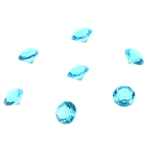 500 st 10 mm DIY transparenta spetsiga akryldiamantädelstenar för bröllopsfest (blå)