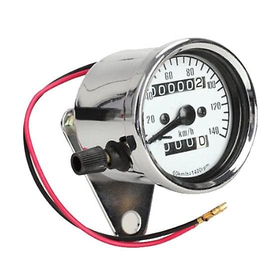Motorcycle Mini Electronic Speedometer with Odometer Night Light [DB] As Shown As Shown