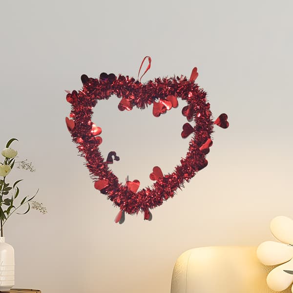 2 Valentinsdag-dekorasjoner, hjerteformede Valentinsdag-pynt
